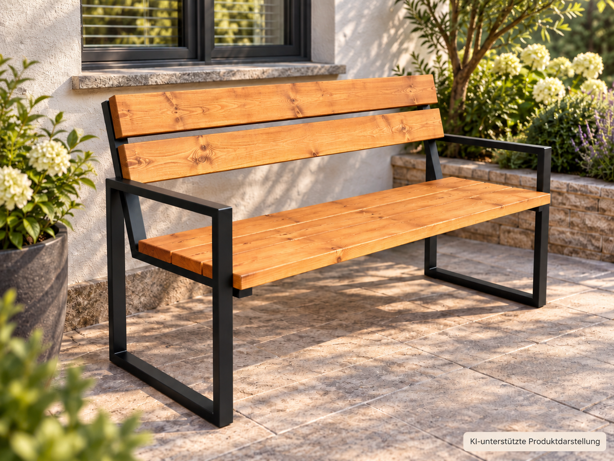 Personalisierte Gartenbank