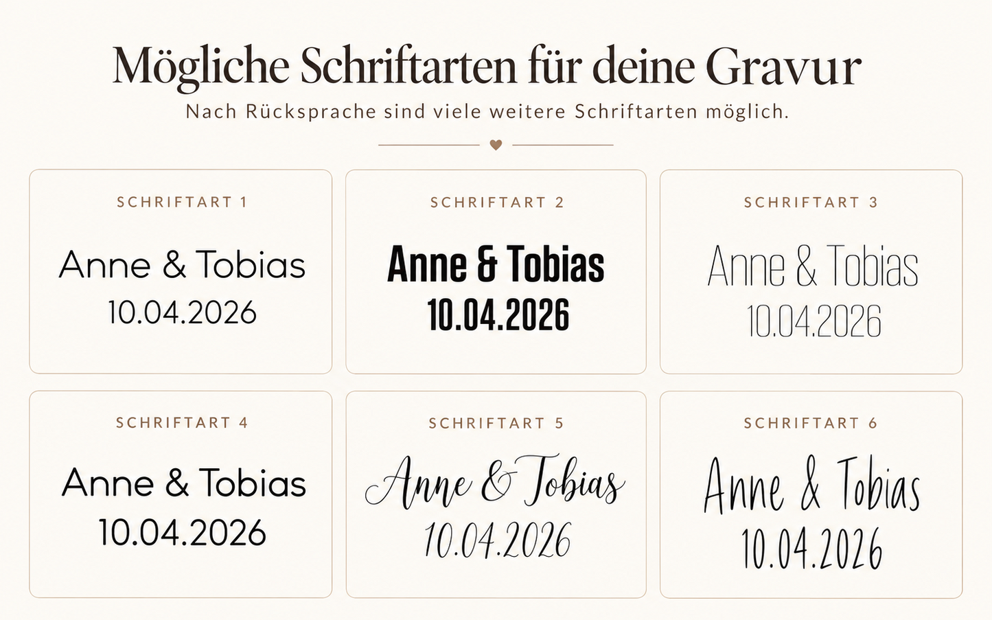 Bank mit Gravur